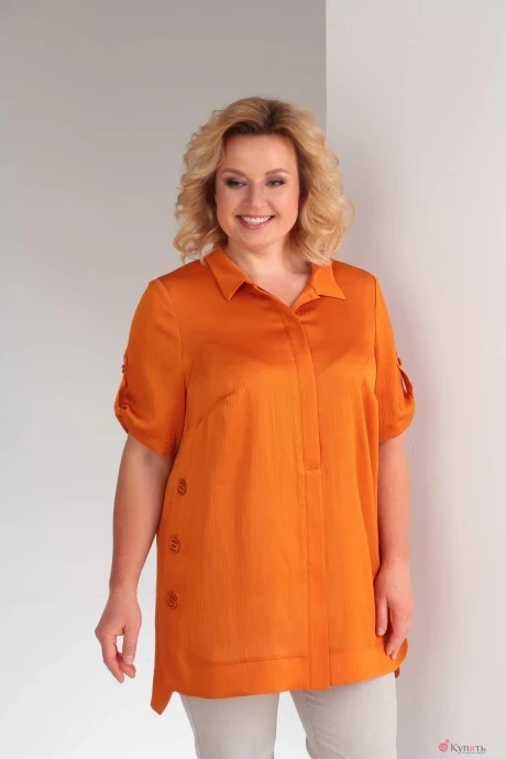Блузка Орхидея Люкс 899 оранжевый #1