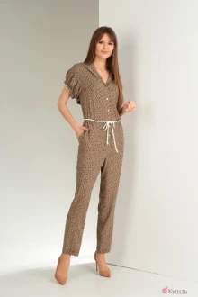 Комбинезон TVIN 7422 оранжевые цветы+синие ветки