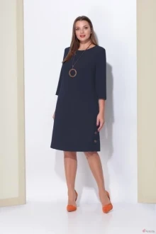 Платье Карина Делюкс В-177 тёмно-синий