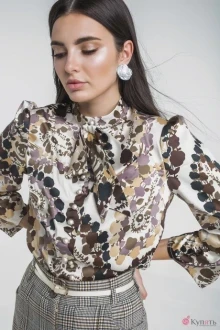 Блузка, туника, рубашка ELLETTO 3364 бежево-коричневый