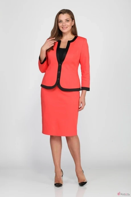 Юбочный костюм Anastasia Mak 641 коралловый #1
