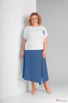 Юбочный костюм Diamant 1409 синий