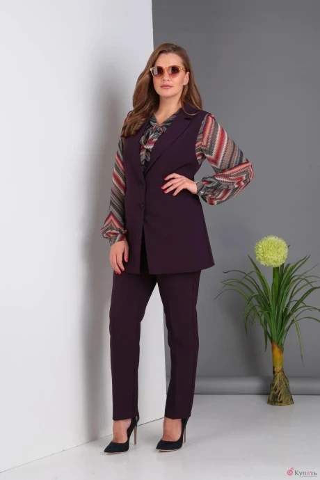 Брючный костюм VIOLA STYLE 30494 зигзаг #1