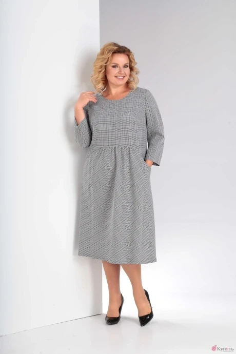 Платье Орхидея Люкс 954 клетка #1