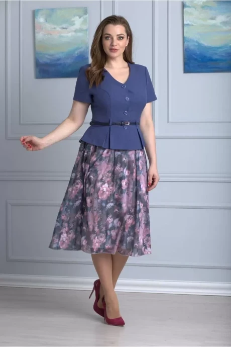 Юбочный костюм Anelli 690 синий #1