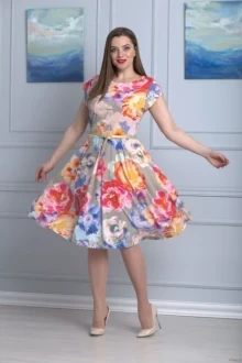 Платье Anelli 298/1 розовый с желтым