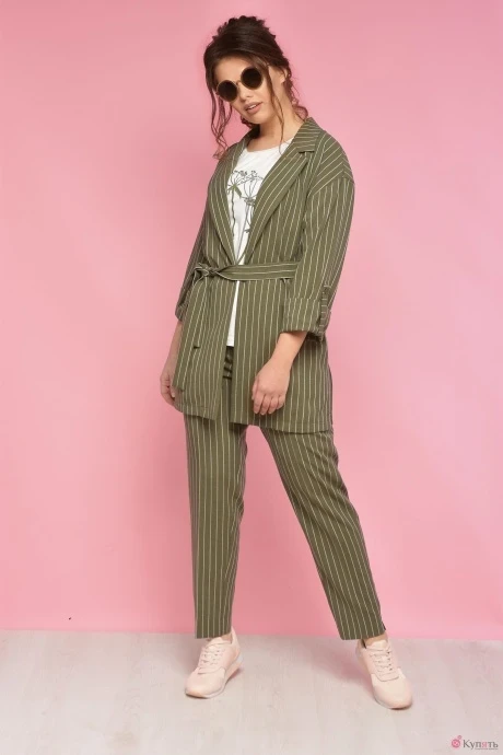 Брючный костюм Anelli 648 зелёный #1