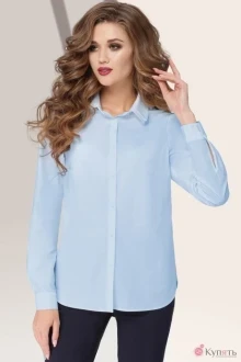 Блузка, туника, рубашка LeNata 11916 голубой
