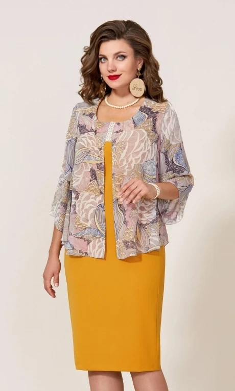 Платье *Распродажа Vittoria Queen 9763 горчица #1