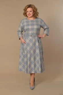 Платье Lady Style Classic 1270 Бежевый клетка