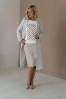 Юбочный костюм Azzara 557 плащ+джемпер+юбка