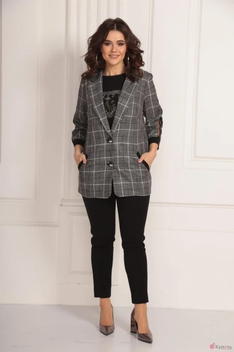 Брючный костюм SolomeaLux 672 серый двойка тройка #1