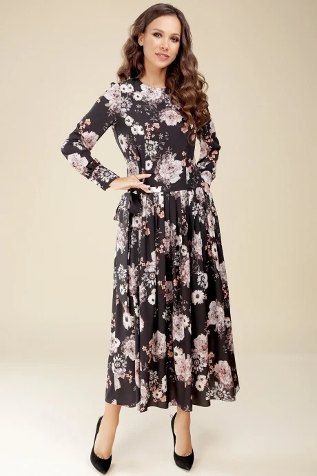 Платье *Распродажа Teffi Style 1439 герберы #1