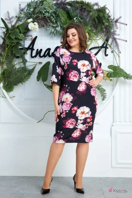 Платье Anastasia 561 тёмно-синий #1