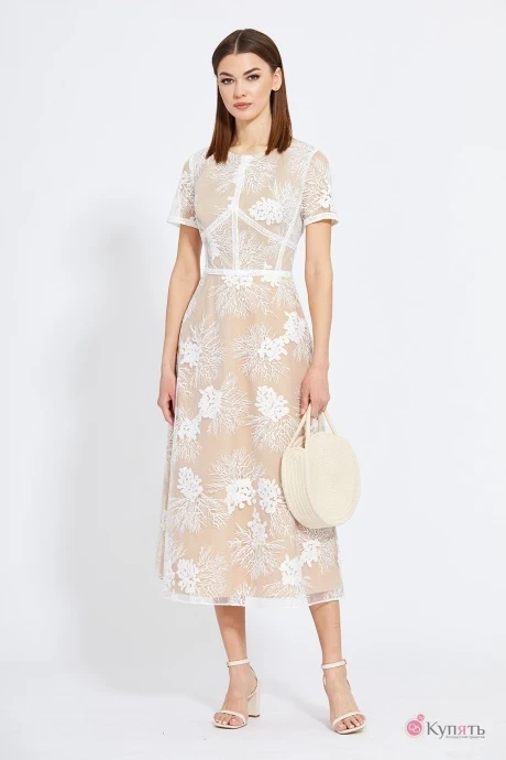 Платье EOLA 2015 бежевый с вышивкой #1