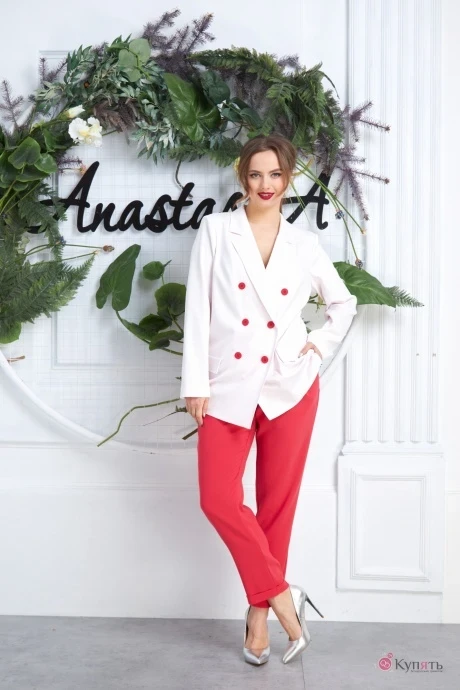 Брючный костюм Anastasia 575 молочно-розовый #1