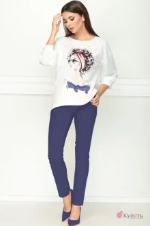 Брючный костюм LeNata 21184 фиолетовый