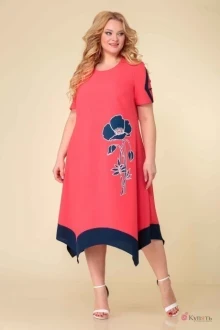 Платье Асолия 2528/1 коралл