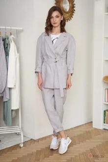 Брючный костюм Fantazia Mod 3932 светло-серый