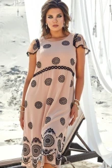 Платье Vittoria Queen 12073 песочный с черным