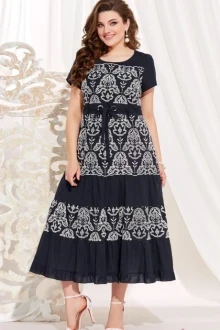 Платье Vittoria Queen 13863 т.синий с молочным