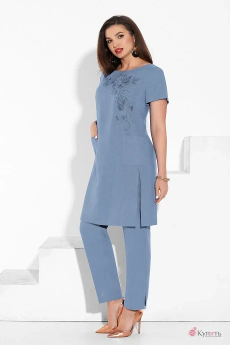 Брючный костюм Lissana 4331 голубая #1