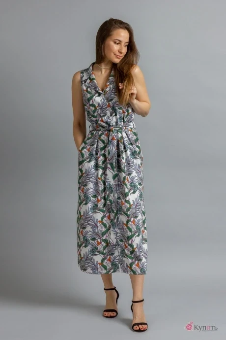 Платье Mirolia 903 принт на белом #1