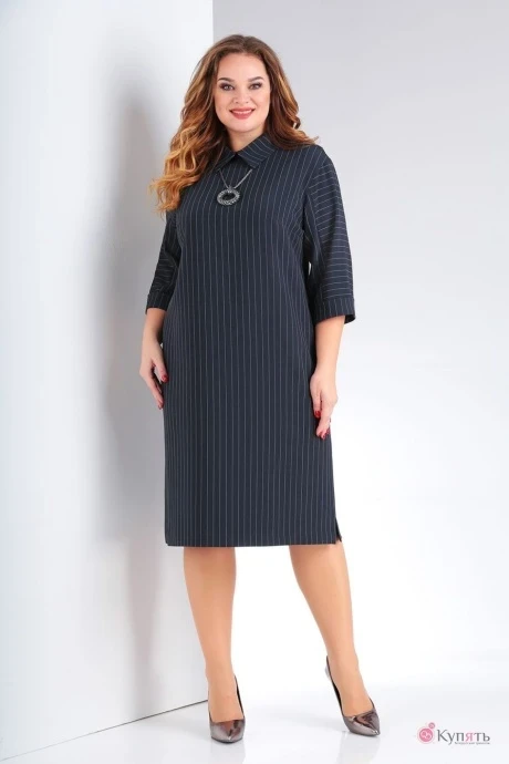 Платье Vilena Fashion 665 темно-синий #1