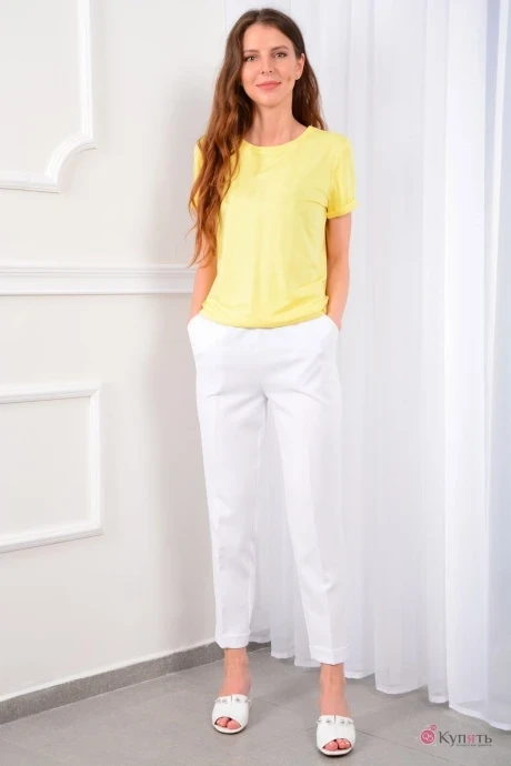 Брючный костюм LM TР9023 жёлтый, белый #1