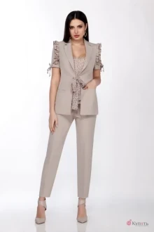 Брючный костюм ЛаКона 1291/1 песочный