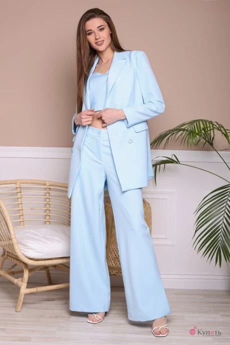 Брючный костюм УТИЛЬ 9017 костюм жакет топ и брюки-палаццо тройка #1
