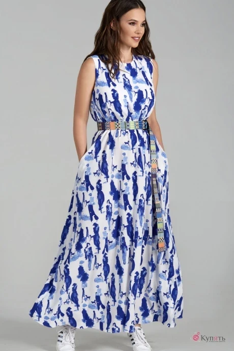 Платье Teffi Style 1484 молочно-синий #1