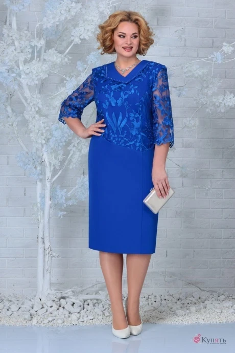 Платье Нинель Шик 2301 василек #1