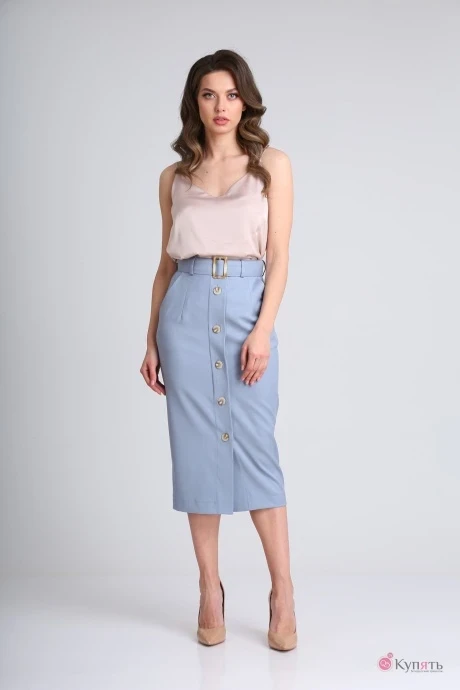Юбка *Распродажа SandyNa 13967 небесно-голубой #1