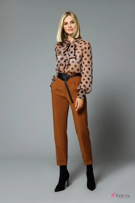 Брюки DILIA 0521 рыжий #1