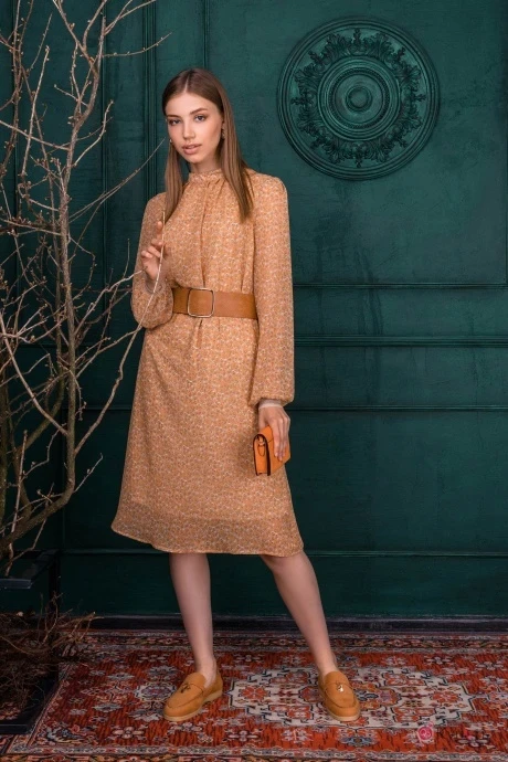 Платье AmberA 100 горчица #1