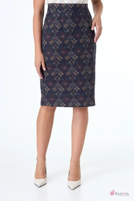 Юбка Anelli 877 черное в клетку #1