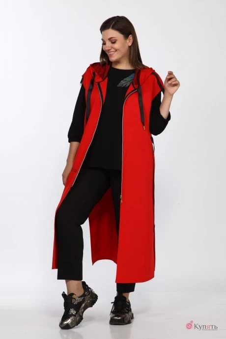 Спортивный костюм Lady Secret 2769 черный +красный тройка #1