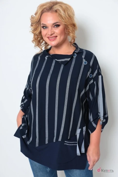 Блузка Michel Chic 751 тёмно-синий #1