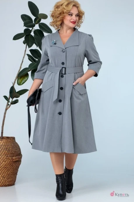 Платье Anastasia 677 серебряно-серый #1