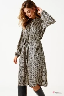 Платье ELLETTO 1857 черно - бежевый