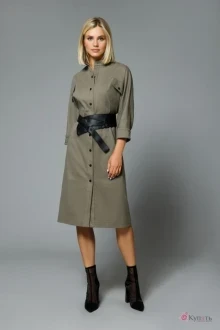 Платье DILIA 0534 пепельный хаки