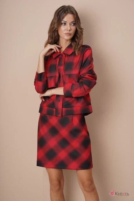 Юбочный костюм Fantazia Mod 3742/1 красно-черный #1