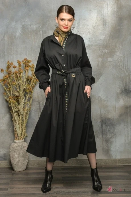 Платье Anna Majewska А247 черно-графитовый #1