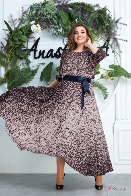 Платье *Распродажа Anastasia 063.6 т.синий-розовый #1