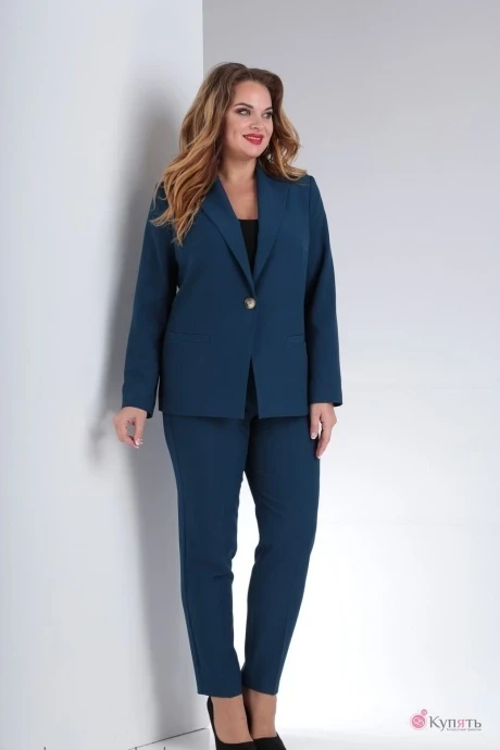 Брючный костюм Vilena Fashion 603 синий графит #1