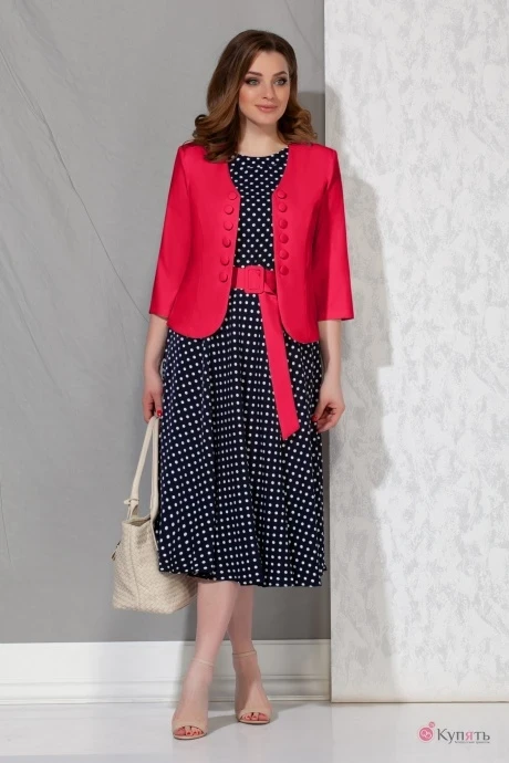 Юбочный костюм *Распродажа Beautiful&Free 4052 синий+красный #1