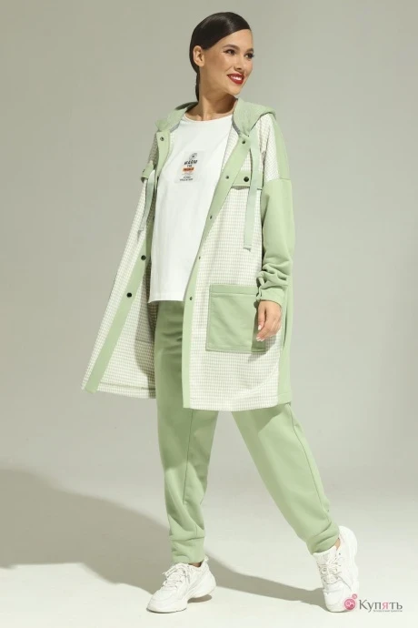 Брючный костюм Магия Моды 1955 салатовый #1