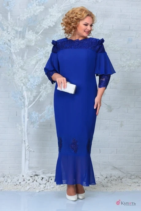 Платье Нинель Шик 5851 василек #1
