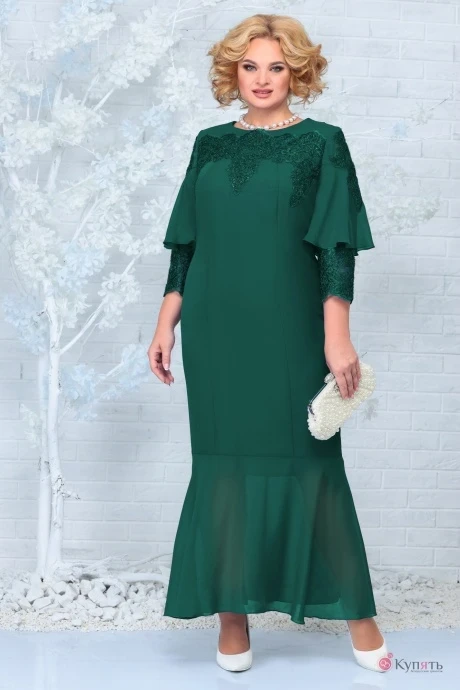 Платье Нинель Шик 5852 изумруд #1